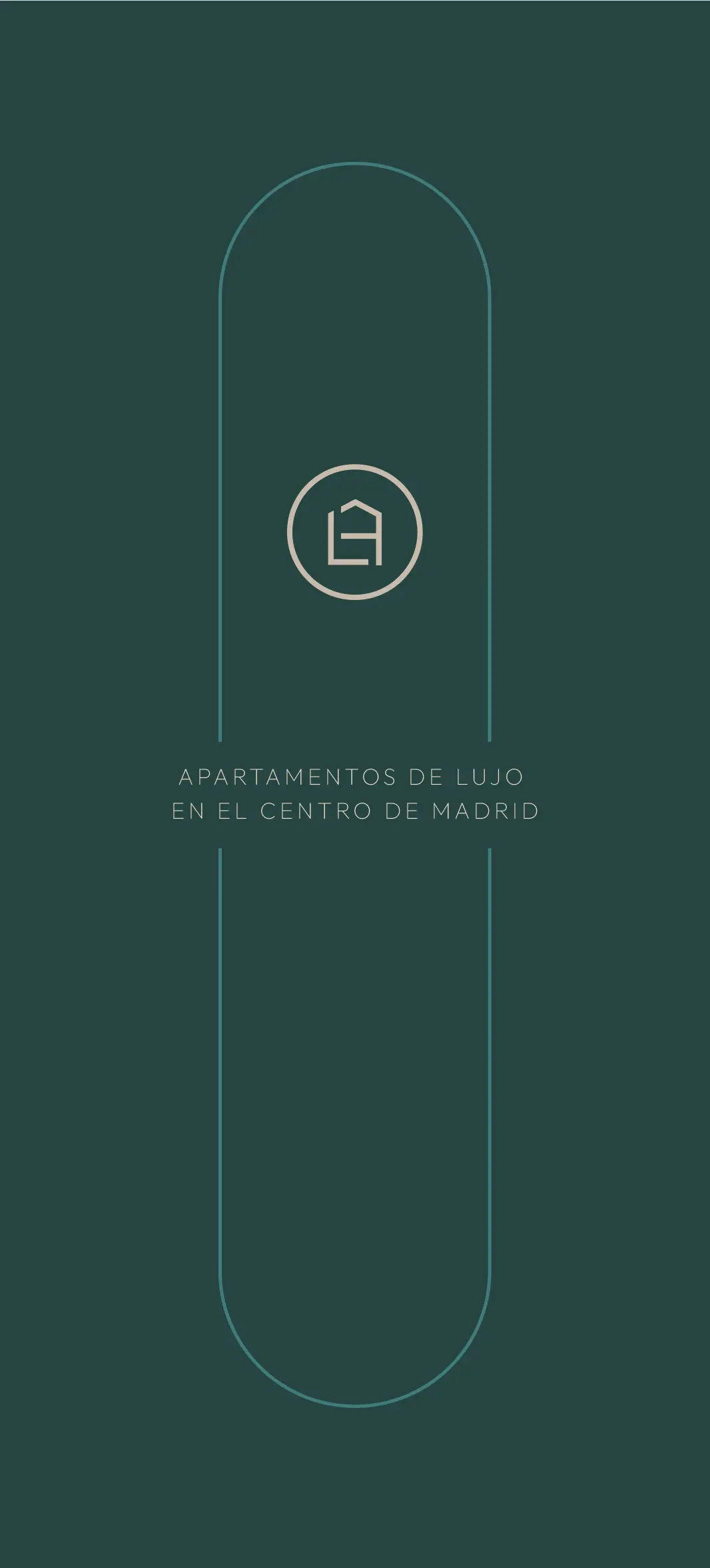 logo de Alfisa Luxury Apartments compuesto por unas líneas que simulan una casa pequeña con tejado